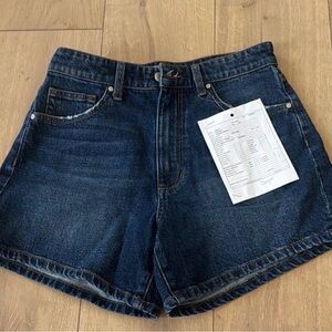 Joe’s Jeans High-Rise Dark Blue Denim Shorts